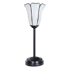 Lampe de table Tiffany slim noire avec Liseron 